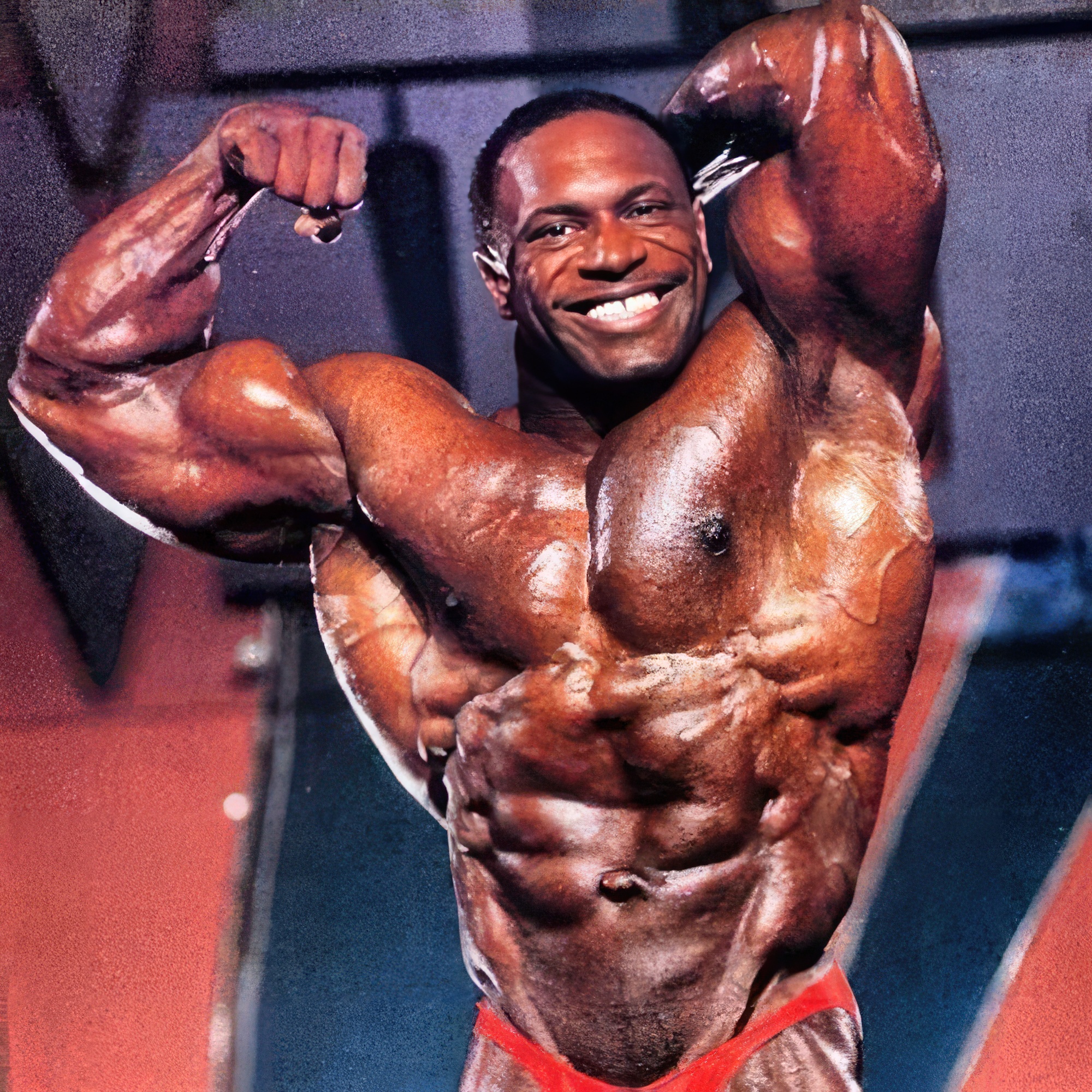 Lee Haney Showing His Muscle