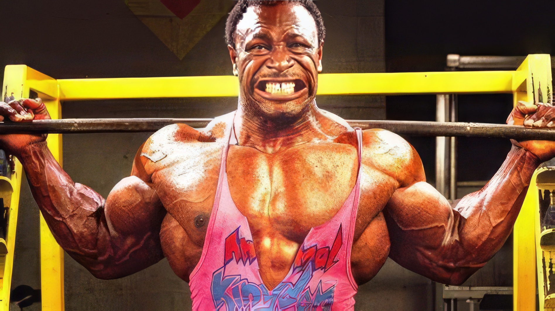 Lee Haney Doing Squat