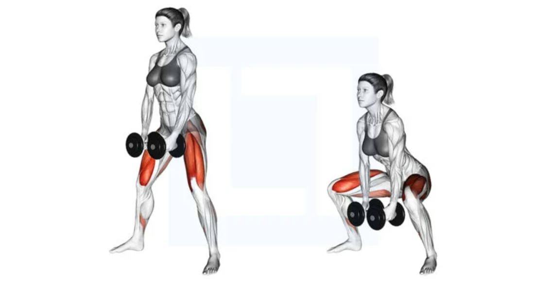 How to Dumbbell Sumo Deadlift