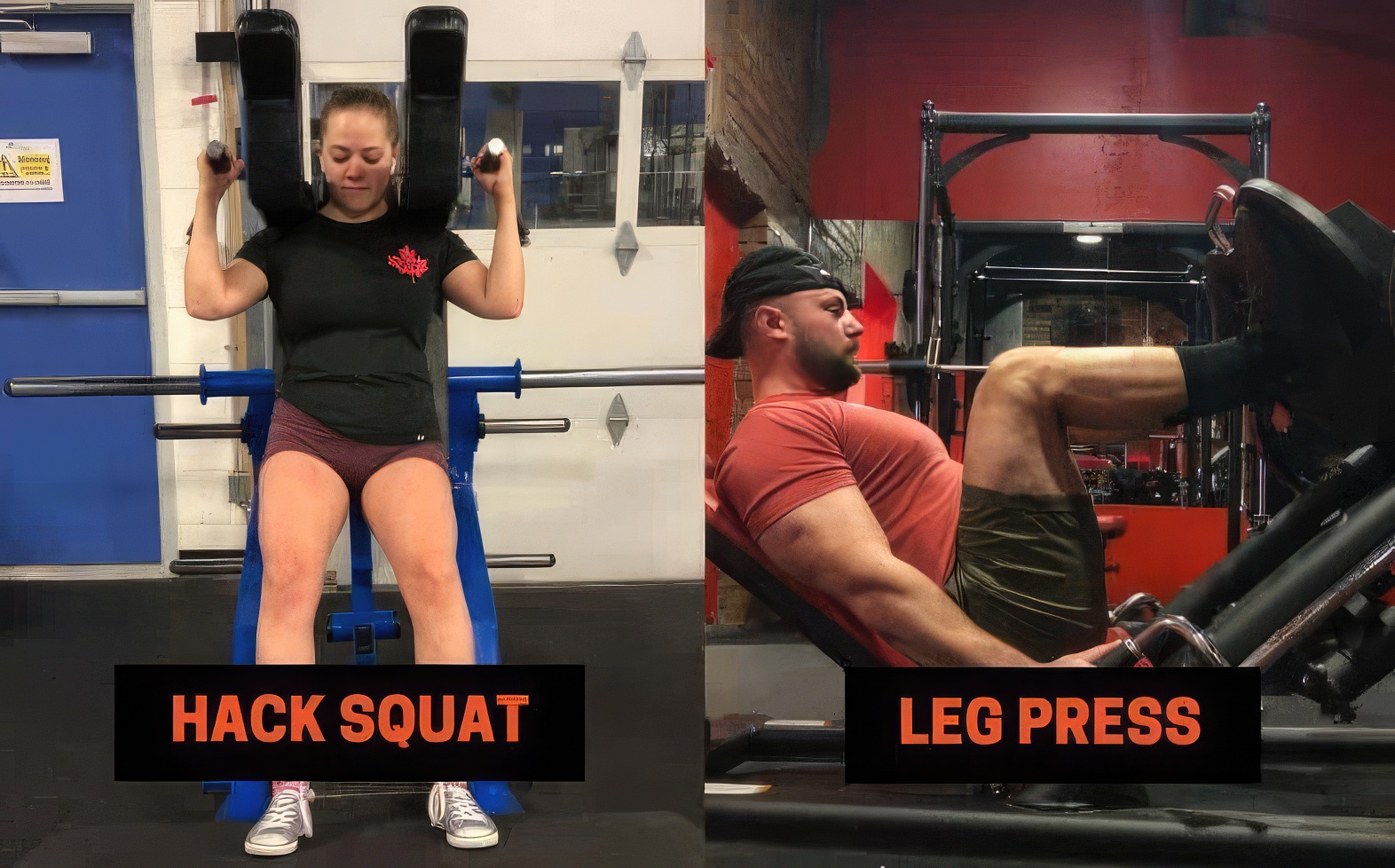 Weight Used Hack Squat vs Leg Press