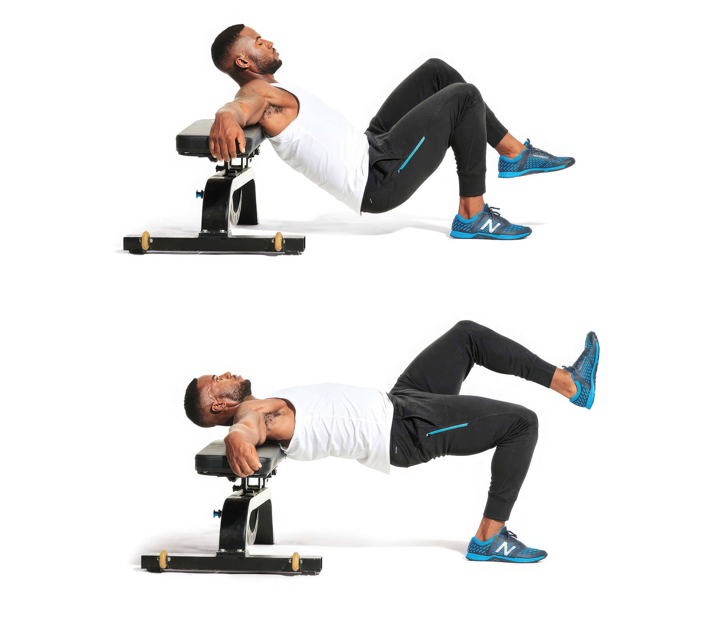 Bulgarian Split Squat alternative: Bench Single Leg Hip Thrust