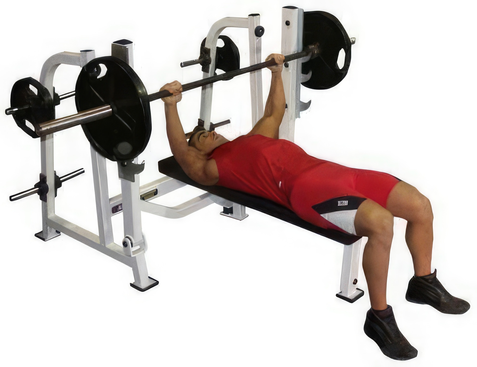 A Man Doing Bench Press